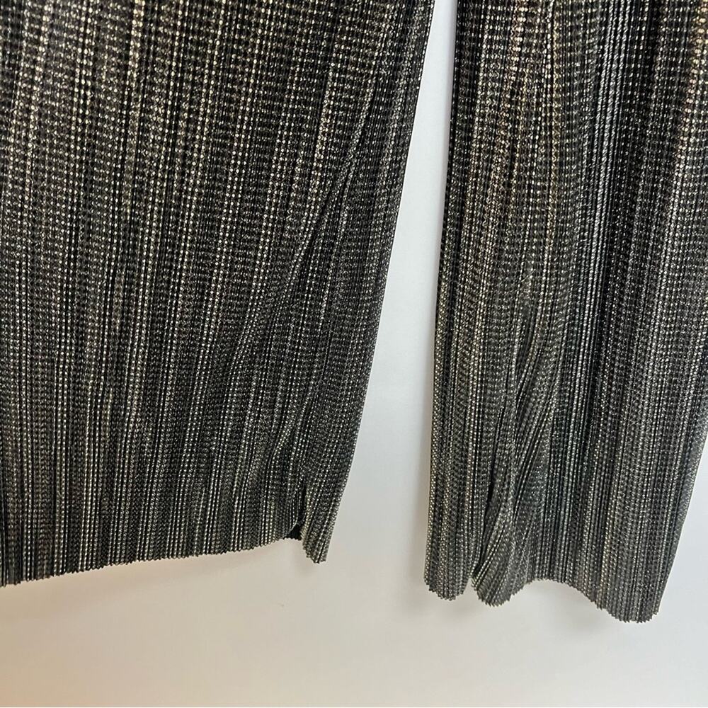 Lush Metallic Jumpsuit Wide Leg Trouser Silver Gold Gunmetal Dressy Size Small - Picture 9 of 12